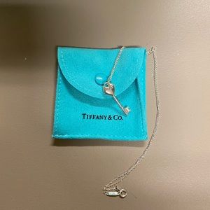 Tiffany and Co Sterling Silver Key Necklace